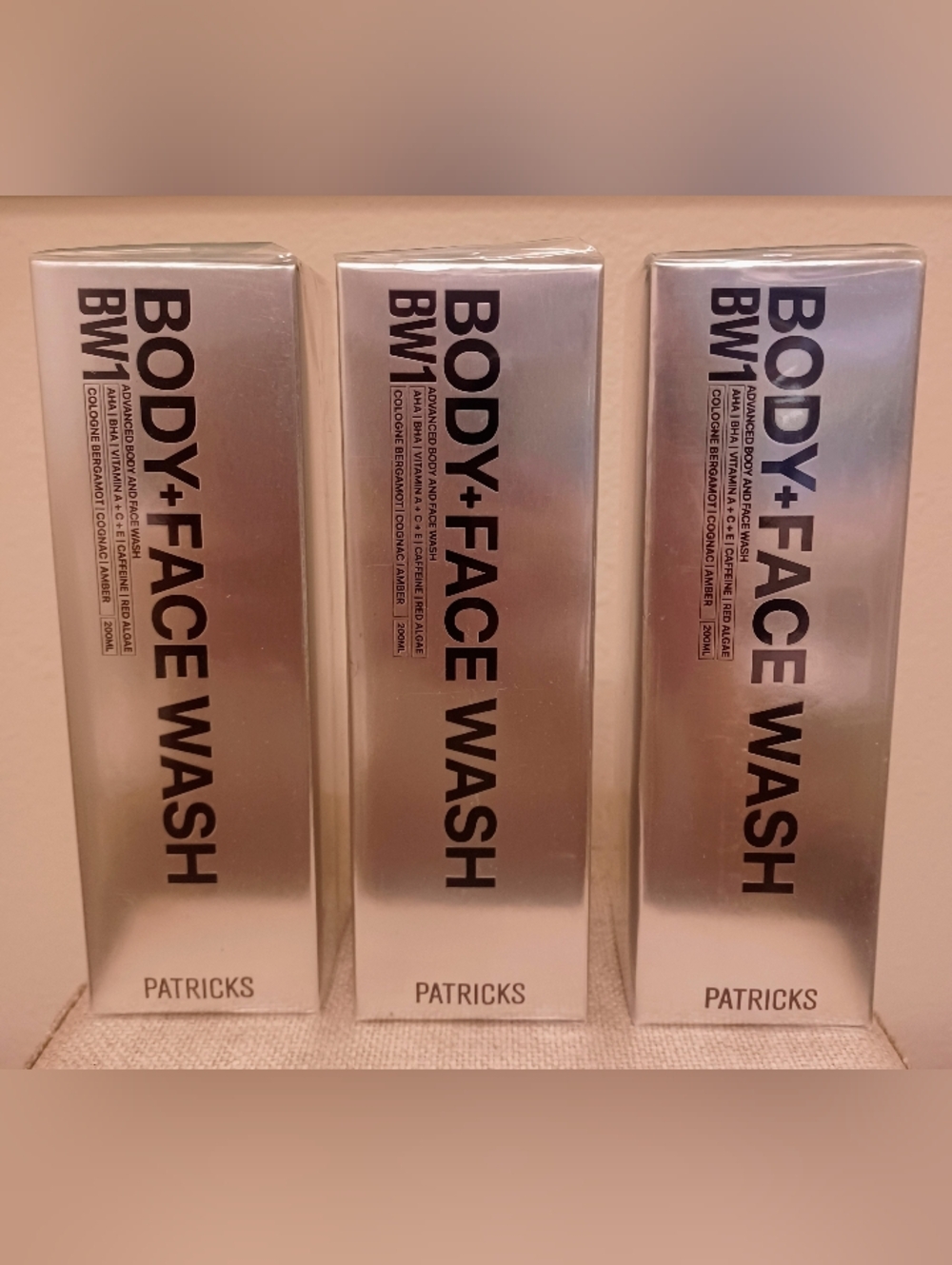 Patricks BW1 Men's Body + Face Wash • Set of Three • Epic Scent